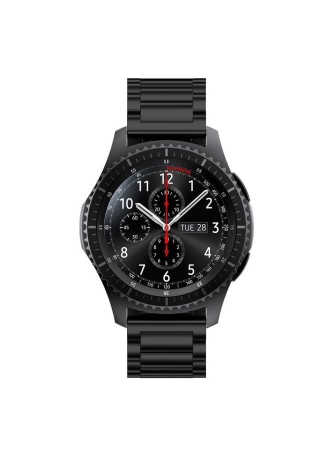NIBEMINENT Replacement Watch Band For Samsung Gear S3 Black  - Image 2