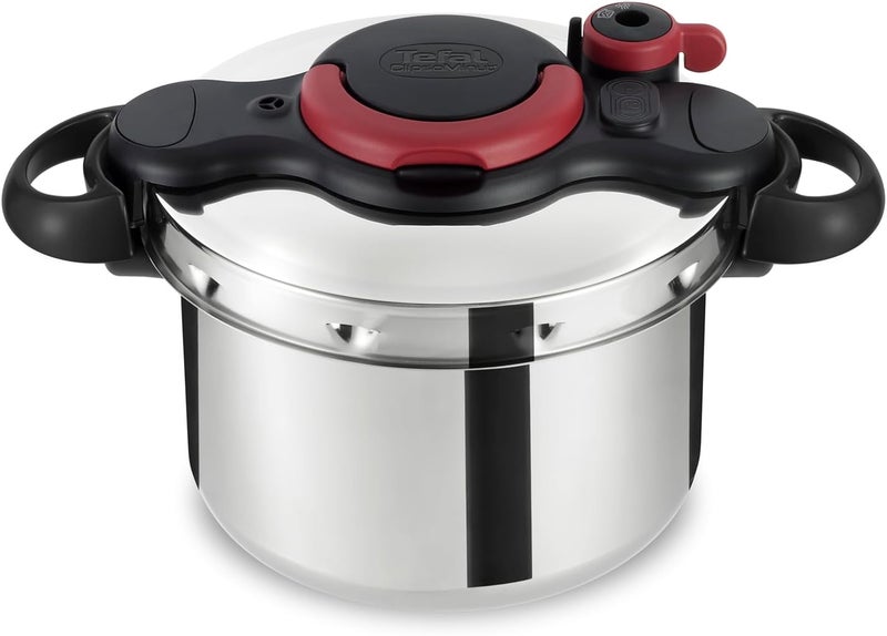T-fal TEFAL Pressure Cooker | ClipsoMinut’ Easy 6L | Stainless steel |Express Cooking | Vitamins Preserved | One-Handed Opening/Closing | Safe | Made in France | 2 Years Warranty | P4620768 - Image 1