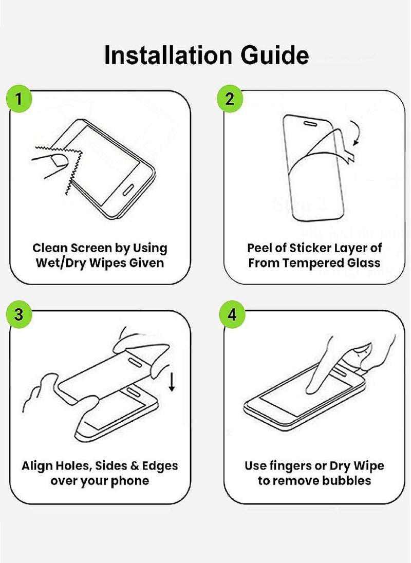2 Pieces Tempered Glass Screen Protector 5D Designed For iPhone 8 Plus Full Glue Edge to Edge Full Screen Coverage And Bubble Free