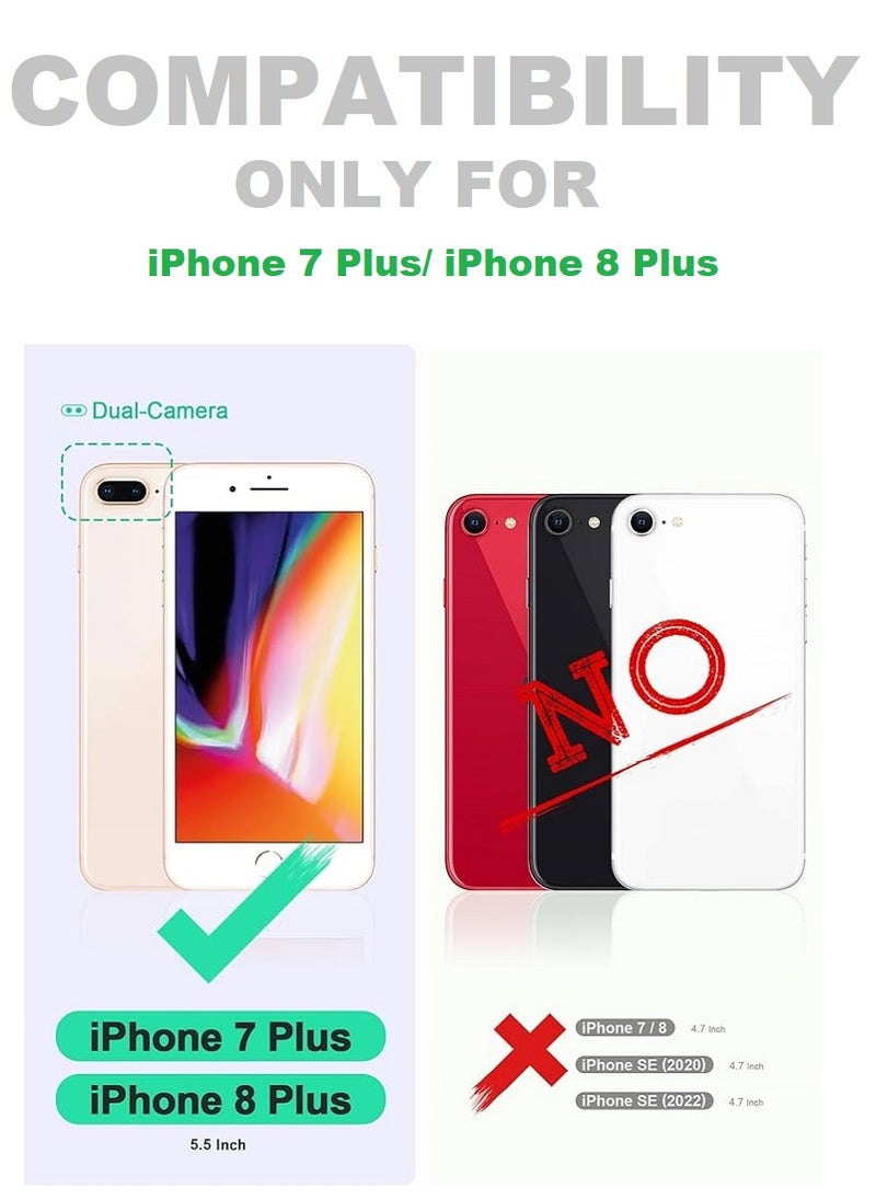 2 Pieces Tempered Glass Screen Protector 5D Designed For iPhone 8 Plus Full Glue Edge to Edge Full Screen Coverage And Bubble Free