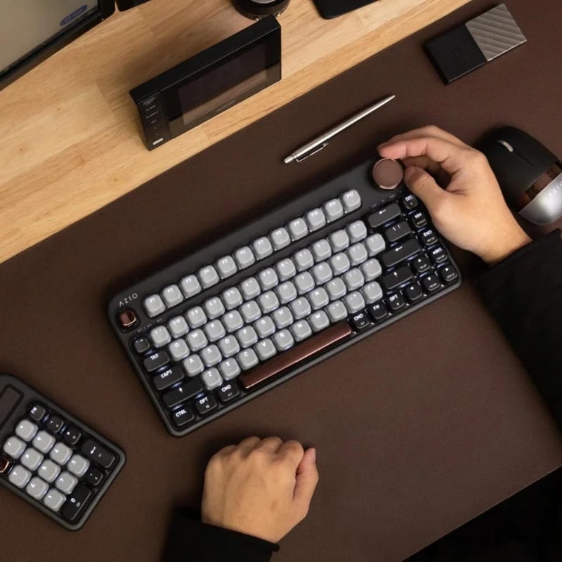 Azio IZO Wireless BT5/USB PC & Mac Mechanical Keyboard, Pre-Lubed Red Switches, Black Willow (IK404) - Image 4