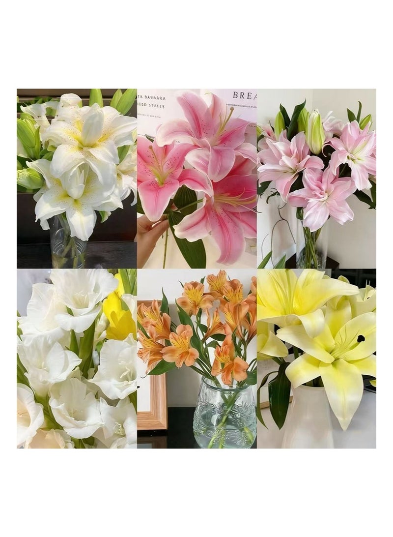 كريسال مجموعة مزيج حافظة الزهور، 5 جم * 10 قطع من النوع العام + 5 جم * 10 قطع من بتلات الورد + 10 جم * 5 قطع من بتلات الزنبق، يمكن لمواد حافظة الزهور والمحاليل المغذية أن تطيل عمر الزهور. - Image 5