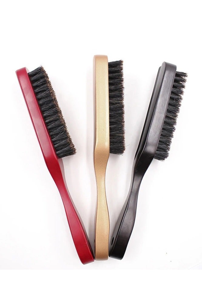 QIRRA Men's Beard Grooming Brush – Wooden Handle Bristle Brush for Mustache & Beard Styling – Compact and Portable – Black - Image 4