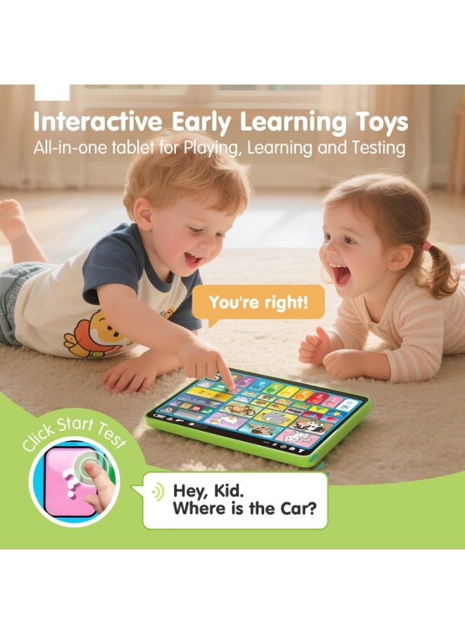 LBMT Early Development Toy for Toddlers with 3 Language(English, French, and Spanish),Learning Tablet with Sounds & Musical,Kids Reading & Writing Toys,Learn and Educational Toys for Ages 1+ Boys Girls (Green) - Image 5