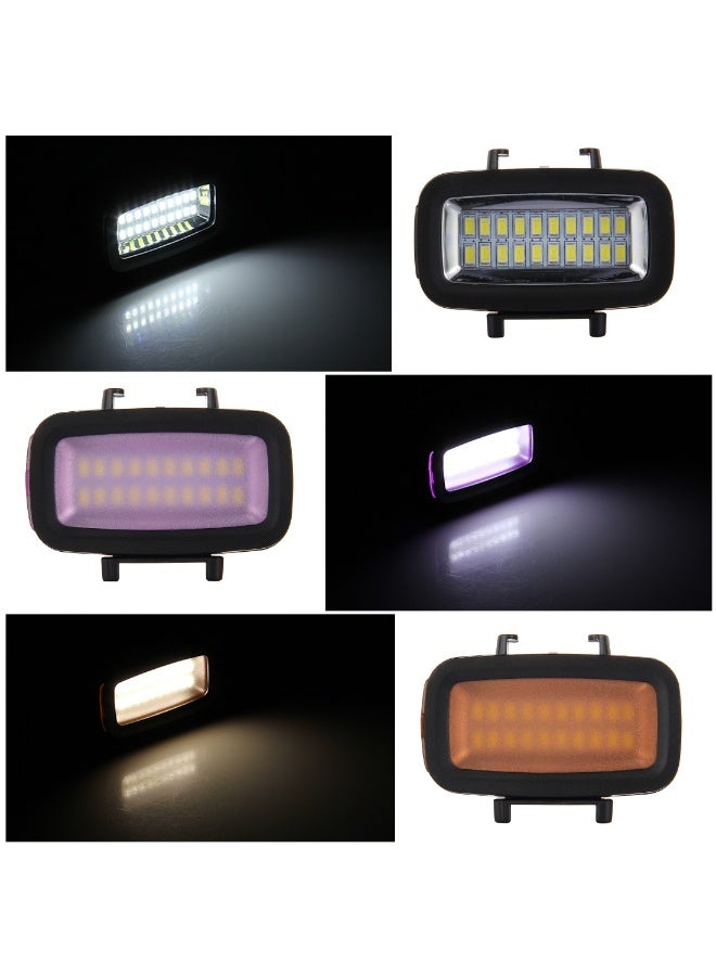 بولوز PULUZ ضوء LED لـ GoPro - مقاوم للماء IPX8 حتى 40 مترًا، 20 مصباح LED، يشمل مرشحين لونيين، قاعدة تركيب ساخنة & برغي تحرير سريع PU217 - Image 4