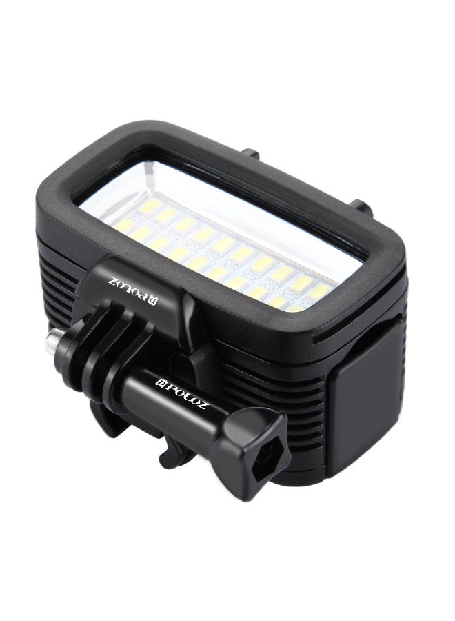 بولوز PULUZ ضوء LED لـ GoPro - مقاوم للماء IPX8 حتى 40 مترًا، 20 مصباح LED، يشمل مرشحين لونيين، قاعدة تركيب ساخنة & برغي تحرير سريع PU217 - Image 1