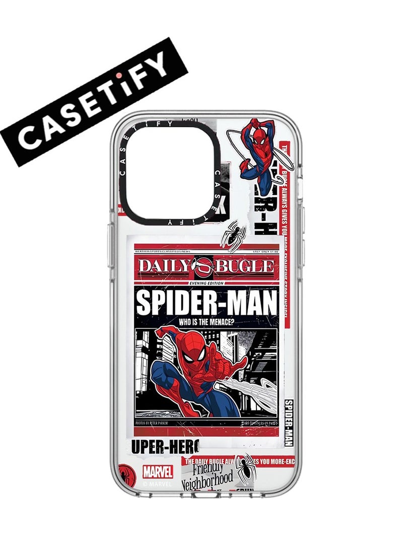 Casetify - Apple iPhone 15 Case,Spider Poster Magnetic Adsorption Phone Case - Semi transparent - Image 1