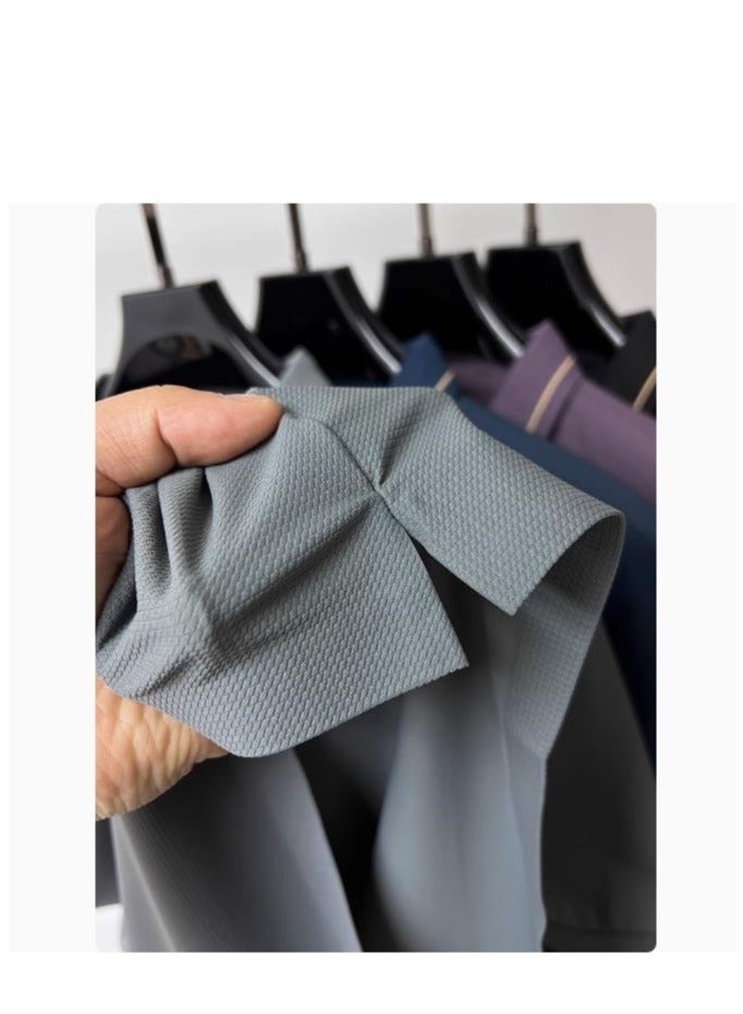 Men's High-End Short Sleeved T-Shirt Polo Shirt - Image 2