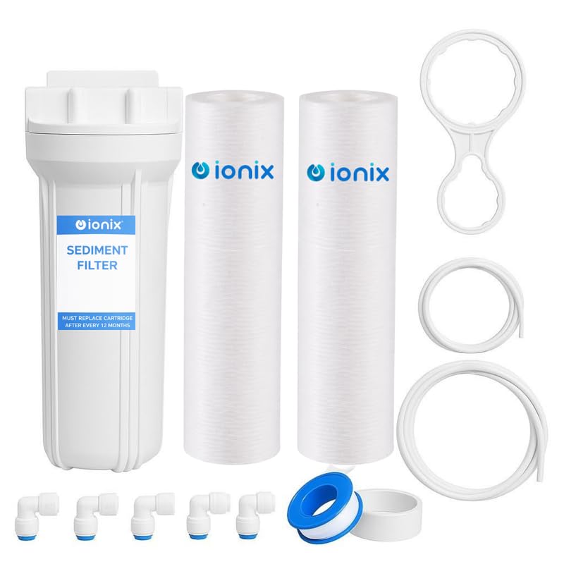 IONIX RO Pre Filter Kit with 2 Spun Sediment Filters | 5 Micron PP Filters | Complete Installation Set for RO Water Purifier | Universal Fit - Image 1