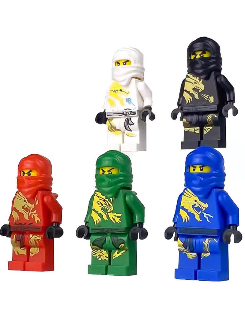 Ninjago Small Particle Assembly Toy Building Block Doll Toy(5 Types Of Dragon Ninja)  - Image 1