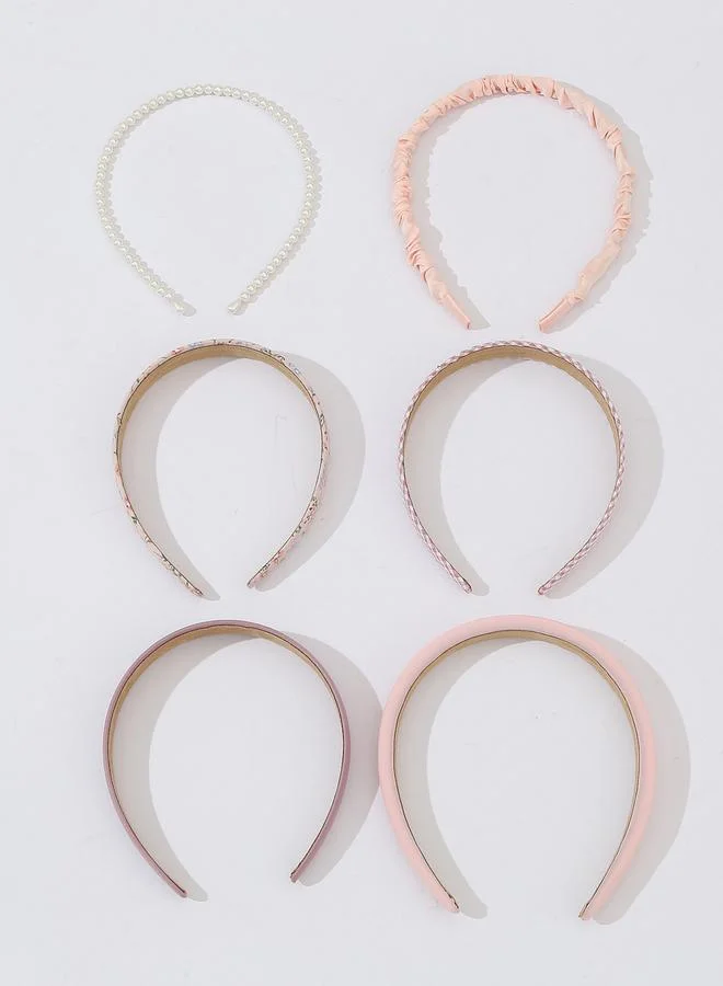 Take Two Take Two Set of 6 - Pink Assorted Headband