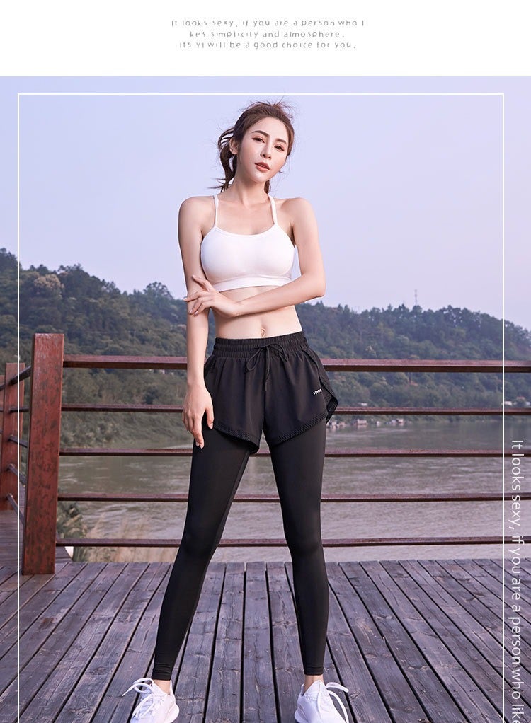 Loquat Yoga Fake two-piece sweatpants Black - Image 2