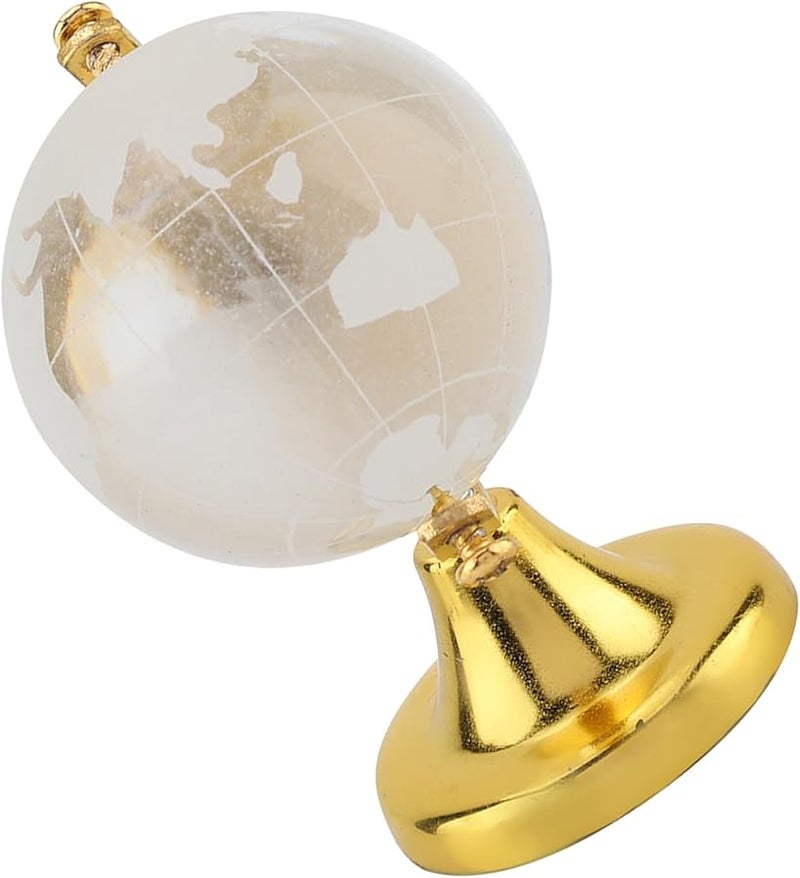 كرة زجاجية كريستالية ذهبية كروية خريطة العالم ديكور للمنزل أو المكتب هدية - Image 2
