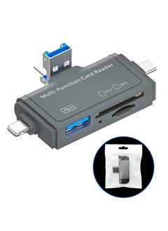 7-in-1 Multi-Functional OTG Card Reader for Mobile  PC Grey (bag set)