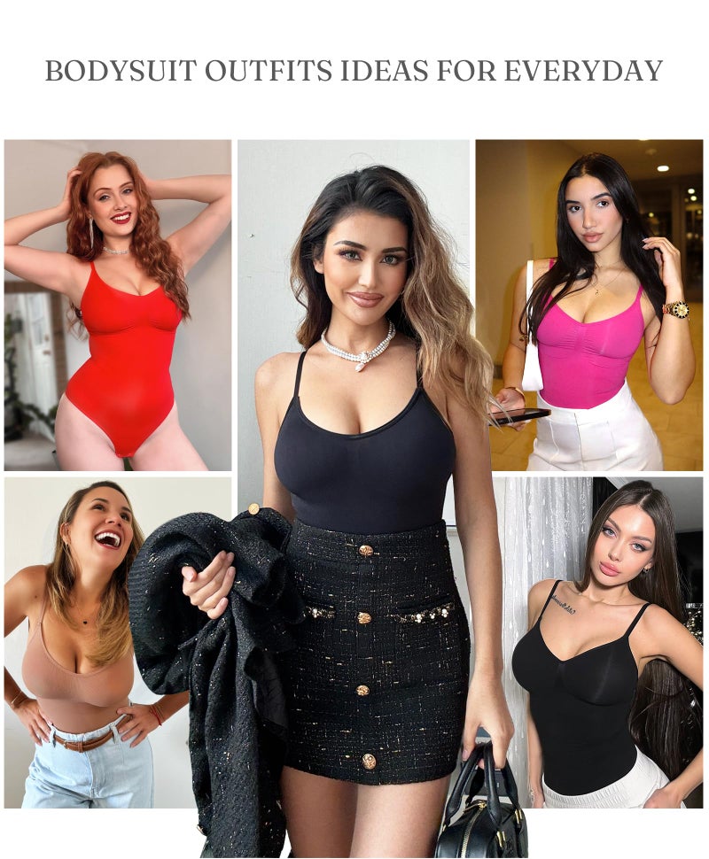 FeelinGirl Shapewear Tummy Control Bodysuits for Women Seamless Body Shaper Shapewear Thong Body Shaper XS-S - Image 3