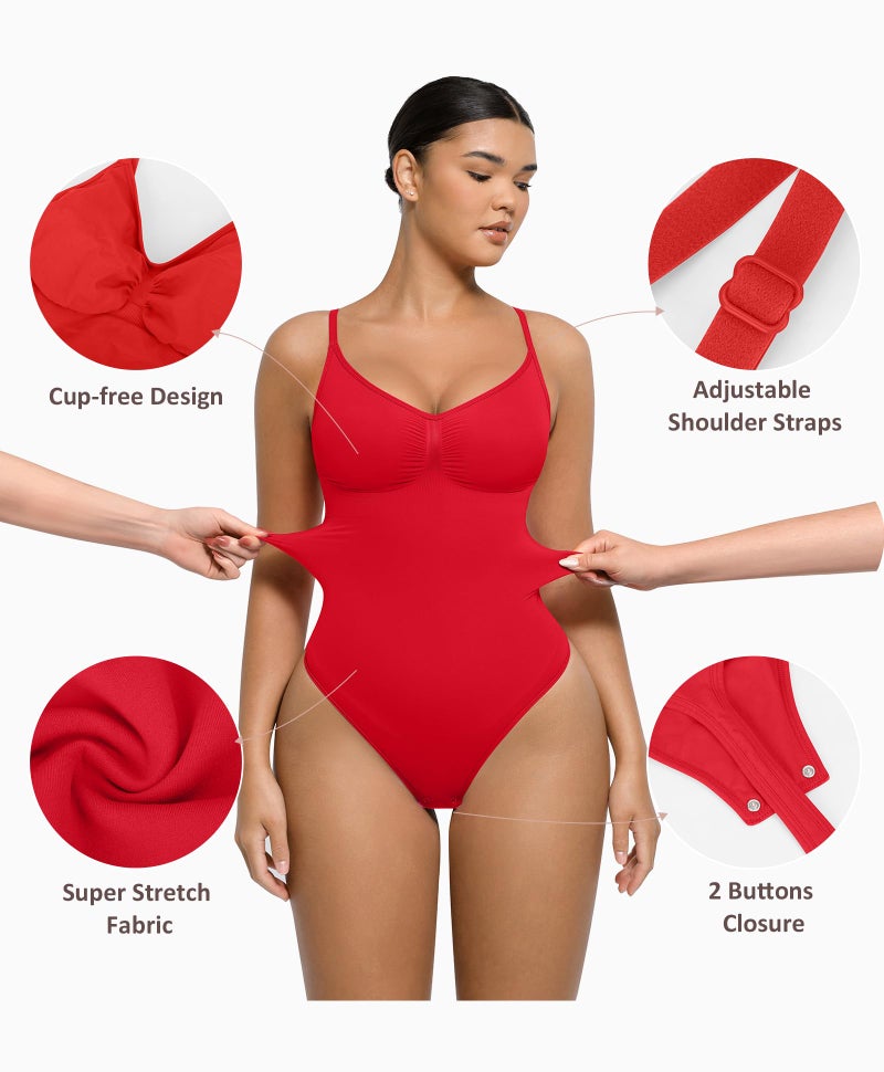 FeelinGirl Shapewear Tummy Control Bodysuits for Women Seamless Body Shaper Shapewear Thong Body Shaper XS-S - Image 5