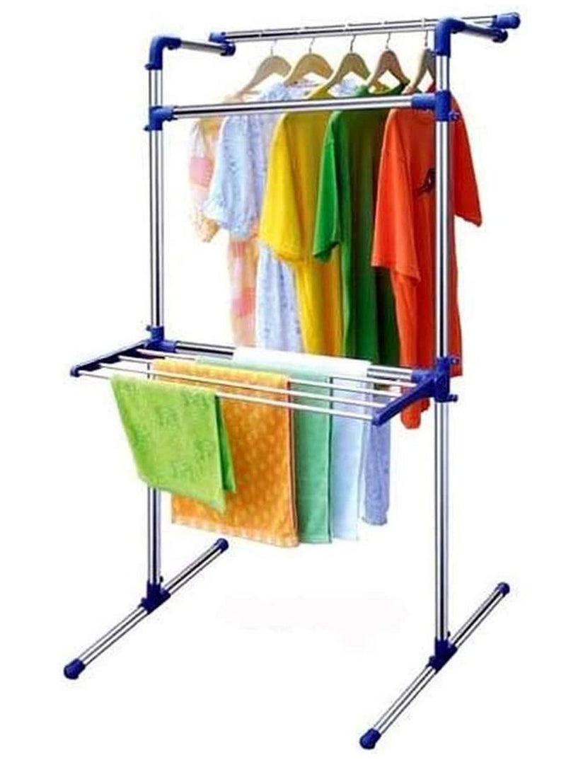 Multi Purpose Drying Rack Stainless Steel Blue - Image 1
