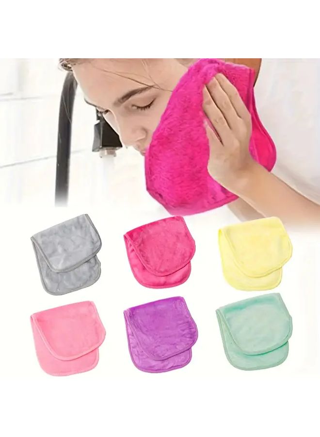 3pcs Green Facial Cleansing Towels 7.87x15.75 Inch Makeup Remover Cloths for Home Salon Spa - Image 2