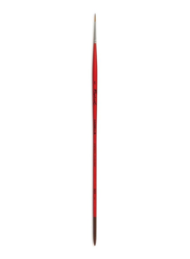 Raphael Kaerell Long Handle Oil & Acrylic Brush, Round, Size 06
