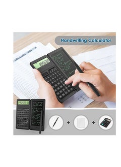 Generic Scientific Calculator with Erasable Writing Tablet, Foldable Financial Calculator, Basic LCD Calculator Notebook for Students, Teachers, Engineers, Office  - Image 2