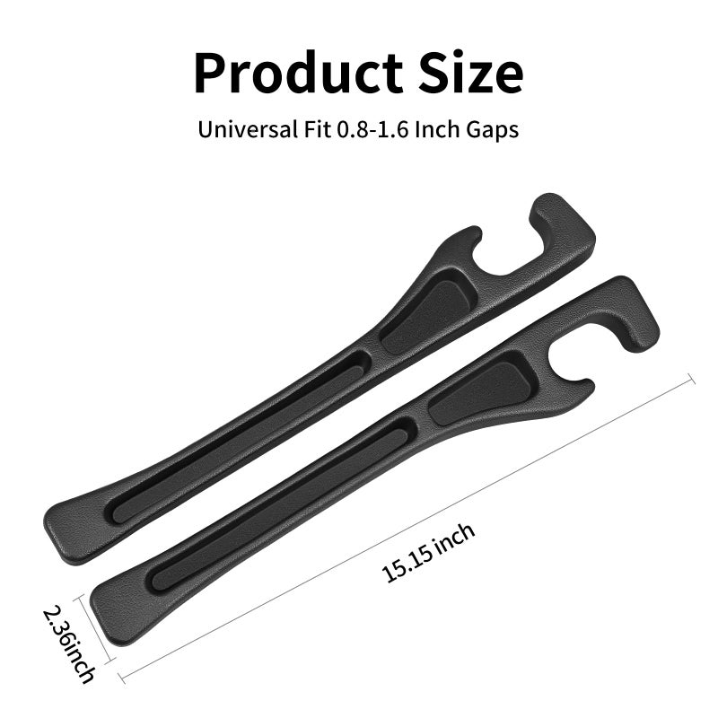 Edotim Car Seat Accessories, Car Seat Gap Filler, Car Organizers and Storage with Phone Holder, Car Interior Accessories Fit Sedan SUV Truck -2PCS Black - Image 2