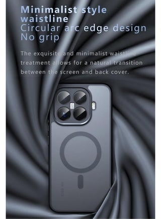 Magnetic Case for Xiaomi 15T Pro [Support Wireless Charging] Frosted Matte Translucent Black Case Anti-Yellowing Airbag Protection PC+TPU Shockproof Cover - view 4