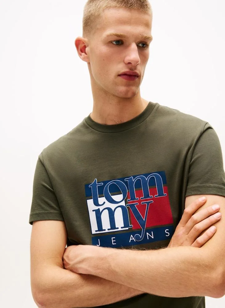 TOMMY JEANS  Flag Graphic Slim T-Shirt for Men | Best Price UAE