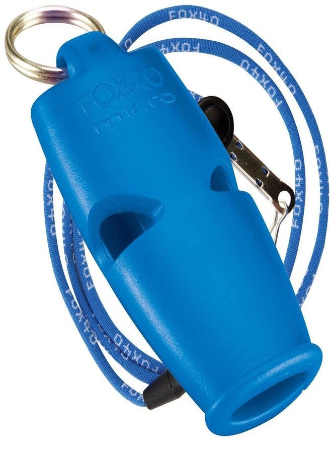 Fox 40 Micro Safety Whistle with Breakaway Lanyard Blue