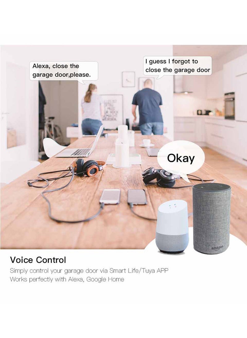 EzzySo - Smart WiFi Switch Garage Door Opener Controller Work Remote Control Graffiti Smart Voice Control Door Opener Compatible With Alexa Echo Google Home SmartLife Tuya Wif Control No Hub Required - Image 1