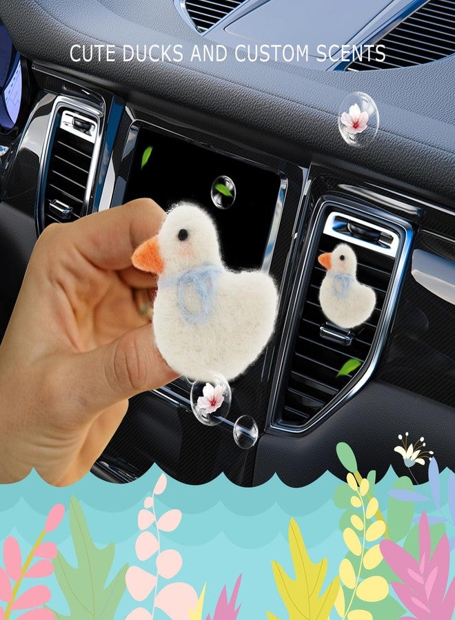 ORIESSE Duck Air Vent Clips Car Air Freshener Vent Clips Cute White Duckling Car Accessories Women Girly Essential Oil Car Diffuser Unique Car Charm - Image 3