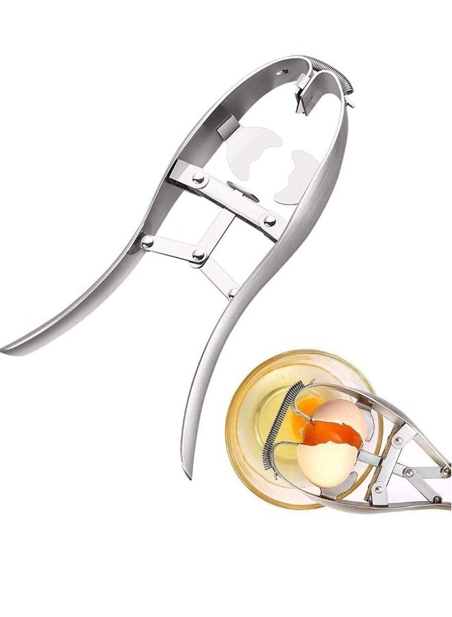 Stainless Steel Egg Opener Egg Scissors Cracker Eggshell Cutter Kitchen Gadget Baking Tools Egg Cracker Topper Set for Soft Hard Boiled Eggs Shell Removal - Image 1