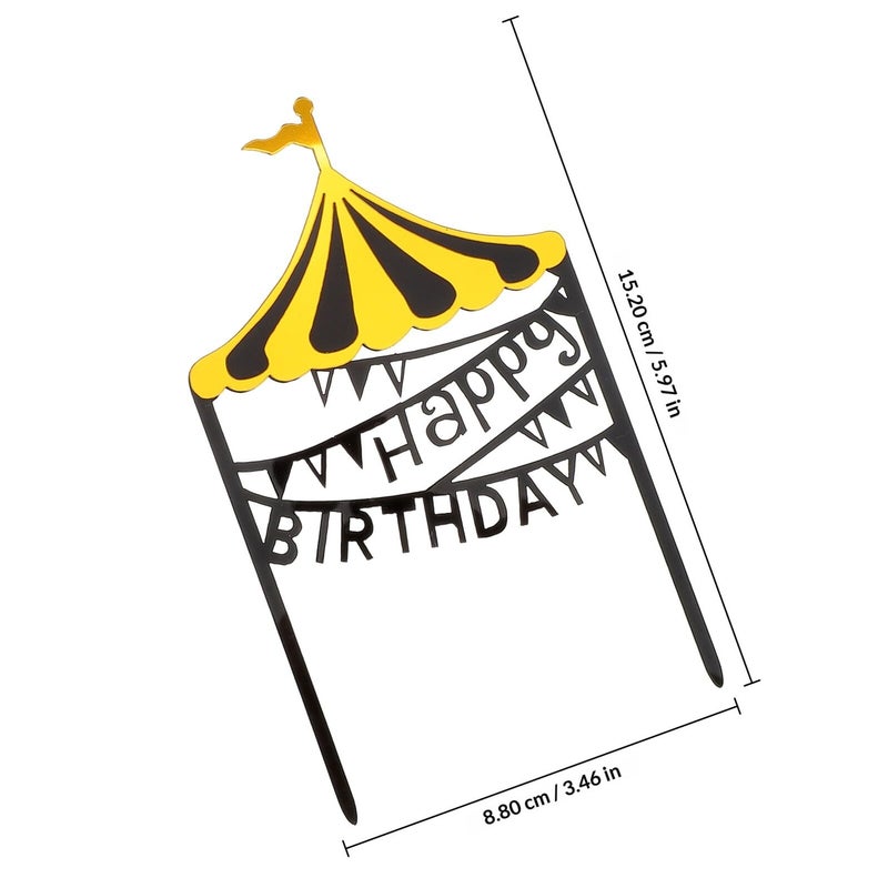 10Pcs Acrylic Cake Toppers Candy Color Birthday Cupcake Decorations For Party Supplies - Image 3