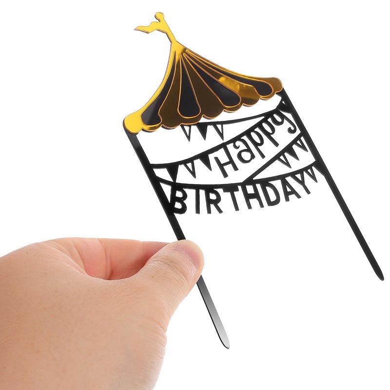 10Pcs Acrylic Cake Toppers Candy Color Birthday Cupcake Decorations For Party Supplies - Image 4