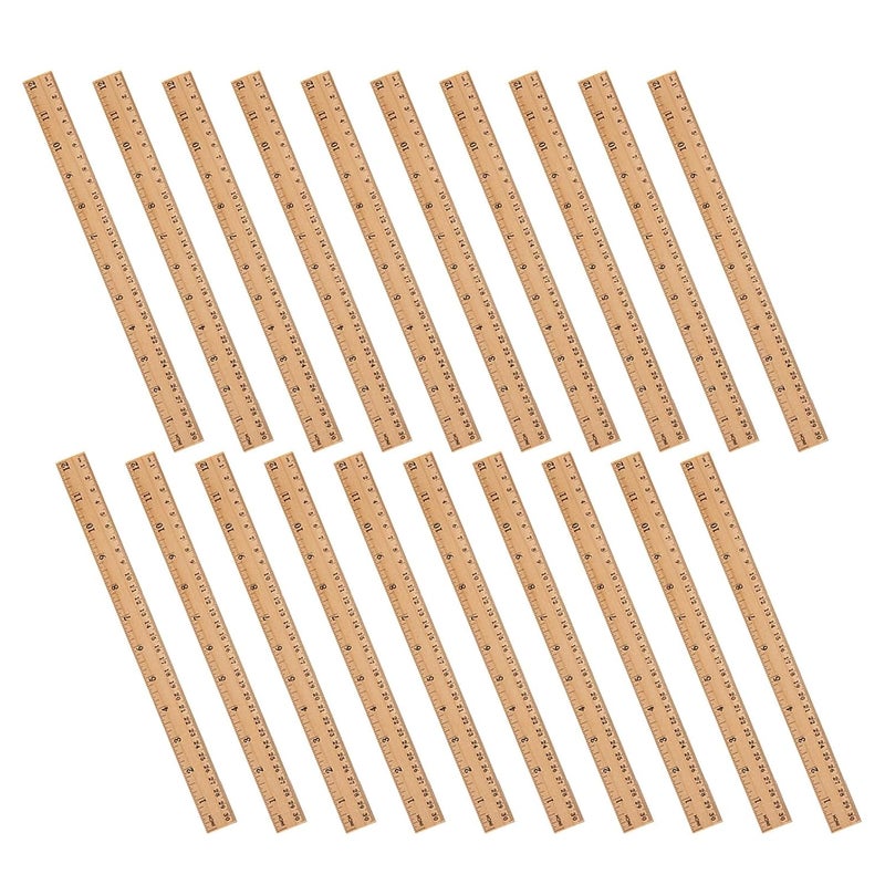 Quick assemble POPETPOP 20pcs Dual Scale Wood Rulers 30cm Measuring Tools for Woodworking and Carpentry Marking with Centimeter and Inch Scales for Students and Home Improvement Simplified versatile design Easy assemble alternatives KSA local stock Continuous warehouse supply Batch consistent craftsmanship Yearly optimized delivery route Low dust buildup Processed natural substance Efficiency boosted construction All choice modern design Market need oriented construction Global versatile design Long term heavy use compatible Affordable fast purchase options Repeated use resistant selected material Integrated warehouse solution Stain resistant Cost saving design picks Public demand affordable quality Easy daily handling design Wear resistant upgraded material Multi-goal comprehensive design Popular trusted craftsmanship Temp fluctuation resistant crafted quality - Image 1