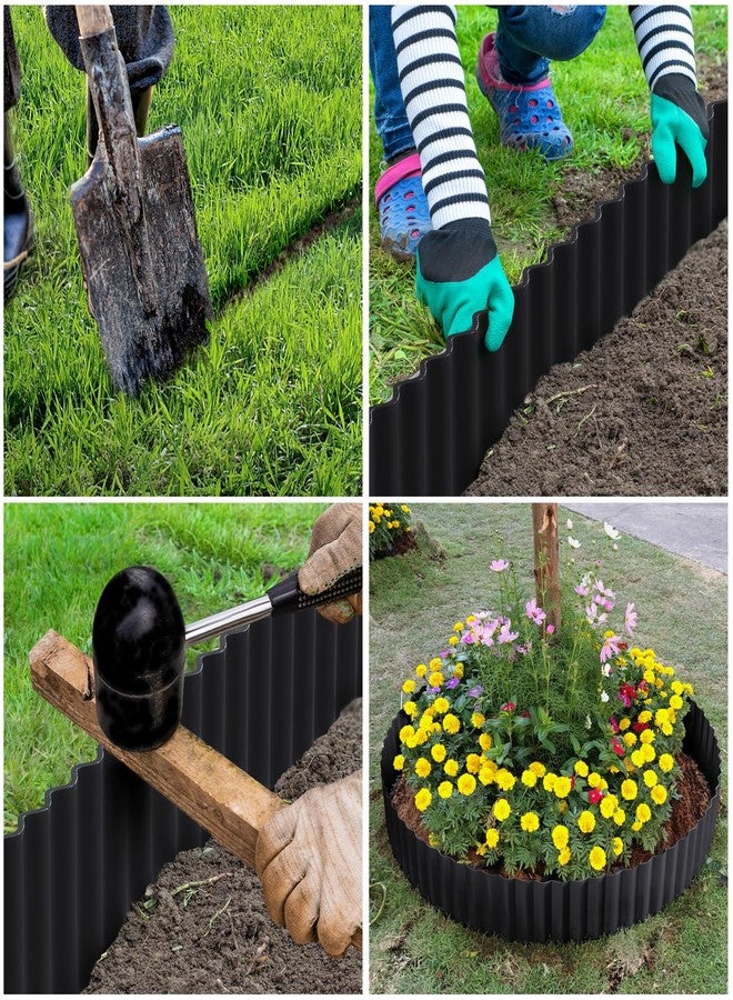 LAVEVE Corrugated Metal Garden Edging 8" x 20Ft, Landscape Edging Border for Lawn, Flower Bed, Garden Fence, Paver Edging (Graphite) - Image 3