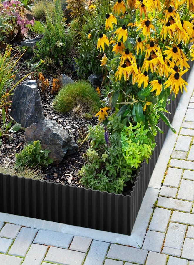 LAVEVE Corrugated Metal Garden Edging 8" x 20Ft, Landscape Edging Border for Lawn, Flower Bed, Garden Fence, Paver Edging (Graphite) - Image 4