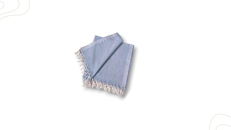 EthnicAlive Bhagalpuri Handloom Andi Dull chadar Organic Cotton Silky AC chadar for All Season Summer Mild Winter Blue (Size 273x125cm) - Image 4