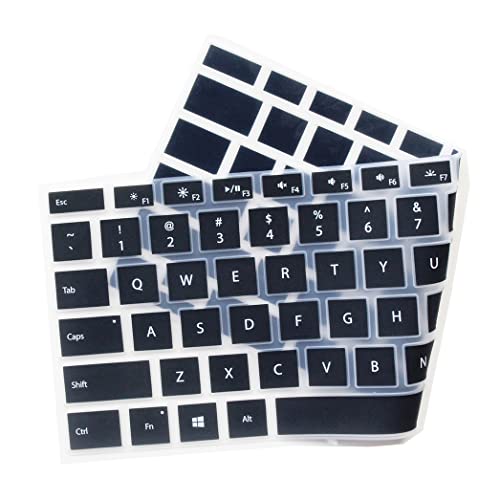 UHamn Silicone Keyboard Protective Skin Cover Compatible with 2019 Microsoft Surface Pro 7, 2016-2018 Surface Pro 4 / Pro 5 / Pro 6 (Black) - Image 2
