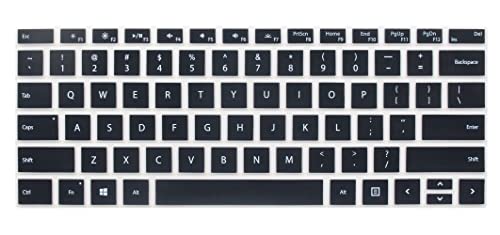 UHamn Silicone Keyboard Protective Skin Cover Compatible with 2019 Microsoft Surface Pro 7, 2016-2018 Surface Pro 4 / Pro 5 / Pro 6 (Black) - Image 1
