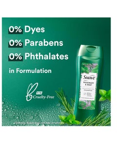 Suave Suave Shampoo and Conditioner, Rosemary & Mint – Invigorating Formula with 100% Natural Essential Oils, 12.6 Oz Ea  - Image 4