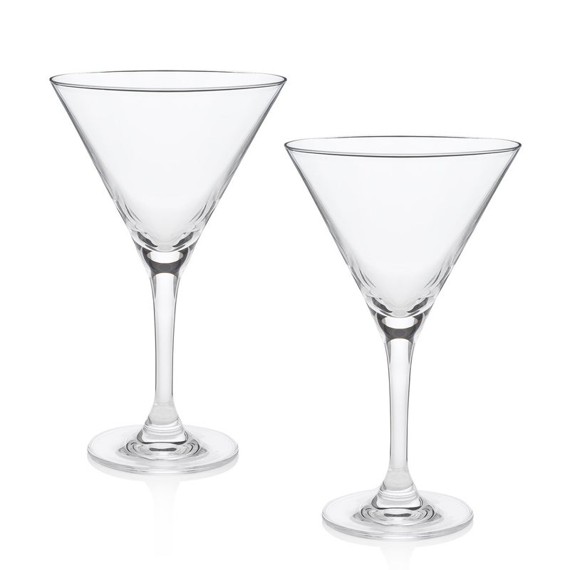 HISTORY COMPANY HISTORY COMPANY London Hotel Bar  FireTempered Crystal Martini Glass 2Piece Set Gift Box Collection 