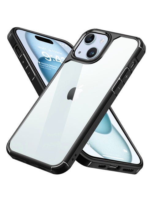 iPhone 15 Case Cover Anti-Yellowing Back Anti-Explosion Comfortable Hold Mobile Phone Anti-Drop Shockproof Protection, Full Camera Lens Clear Protector for iPhone 15