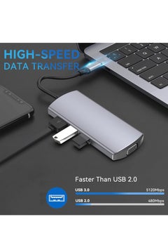 MiOne 9 in 1 USB Hub Multi-port Supports Fast Charging Grey  - Image 4