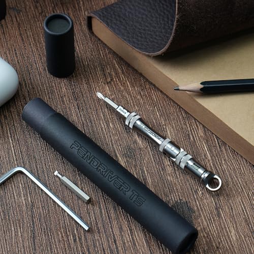 711L Pen Driver TS - Compact EDC Bit Driver with Foldable L-Handle and Lanyard Hole Cap | Compatible with 4mm Bits & 1/4" Double-Ended Bits | 7DP2E - Image 3