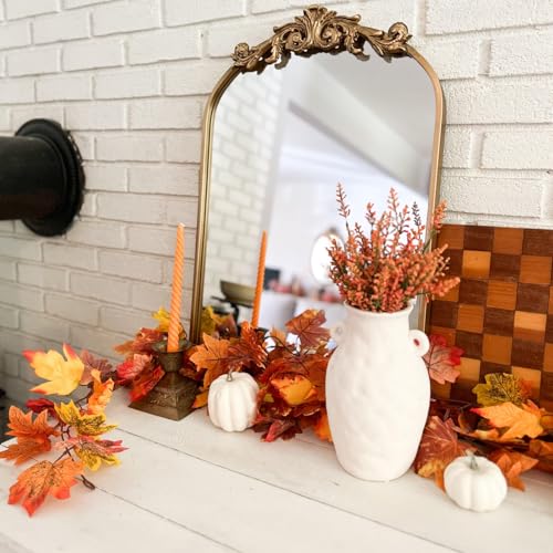 CQURE 7 Pack Fall Leaf Garland, Total 41.3Ft Artificial Fall Vines Autumn Garland Fall Maple Leaves Thanksgiving Decor for Home Wedding Fireplace Christmas - Image 5