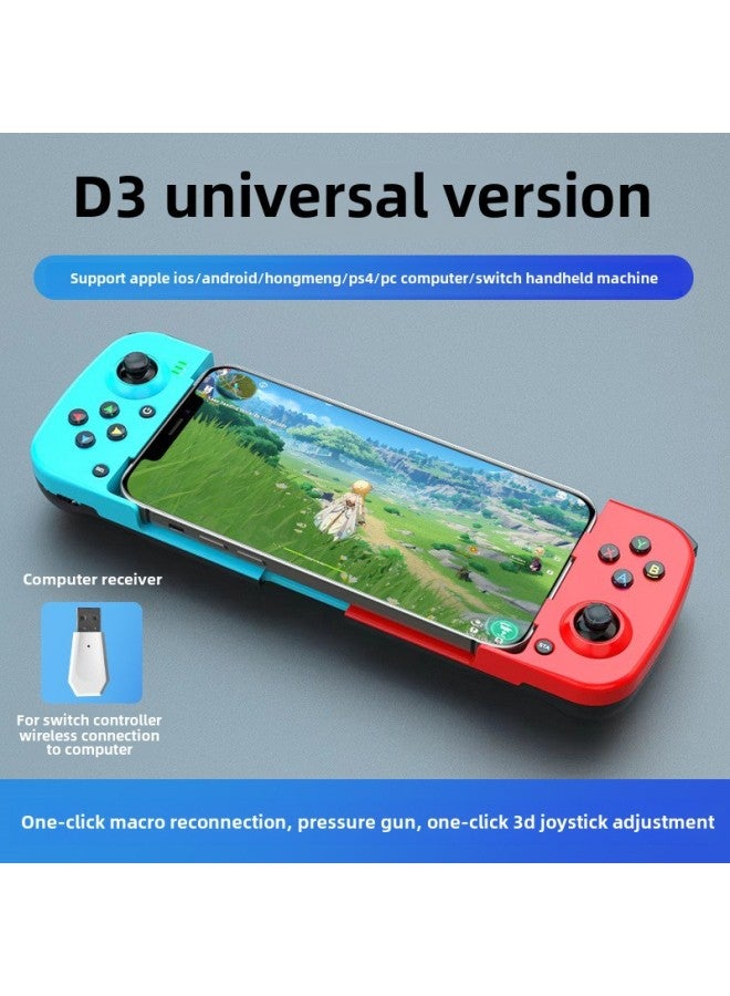 D3 Wireless Mobile Phone Gamepad Bluetooth 5.0 Android IosMFI Wireless Bluetooth Mobile Phone Stretch Game Hand-Product Color:D3 Handle Black + Receiver - Image 2