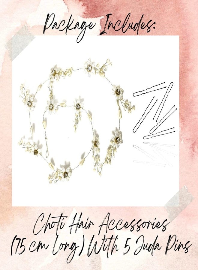 Hair Flare Artificial Stone and Pearls Made Bridal Attractive Hair pins/Juda Pin for women - 2476, Pack of 1 - Image 5