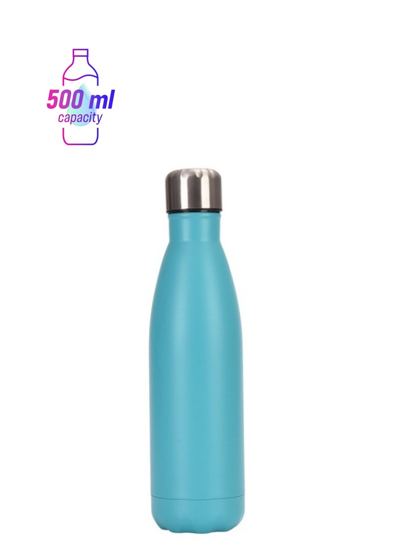 آذاد 500 مل ثنائي الطبقة من الفولاذ المقاوم للصدأ كأس معزول سعة كبيرة زجاجة كولا كأس المياه الرياضية قارورة التفريغ البساطة الجو