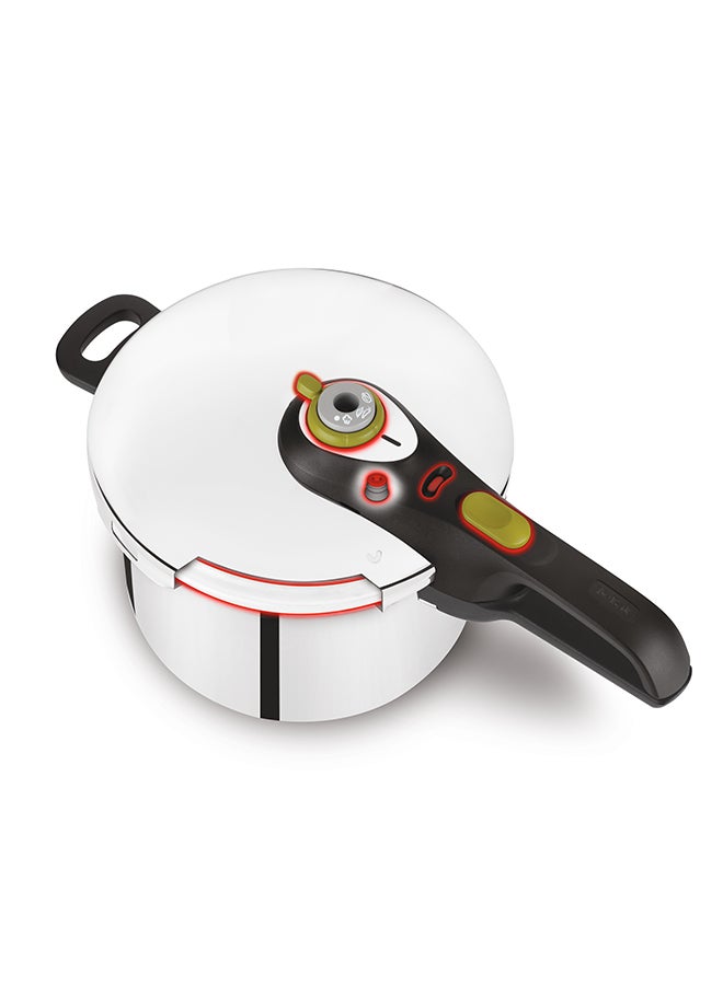 تيفال TEFAL قدر ضغط | Secure 5 Neo سعة 6 لتر | 5 أنظمة أمان | مستويين للطهي | ستانلس ستيل | ضمان 2 سنة | P2530752 أسود/ فضي 6لترات - Image 2