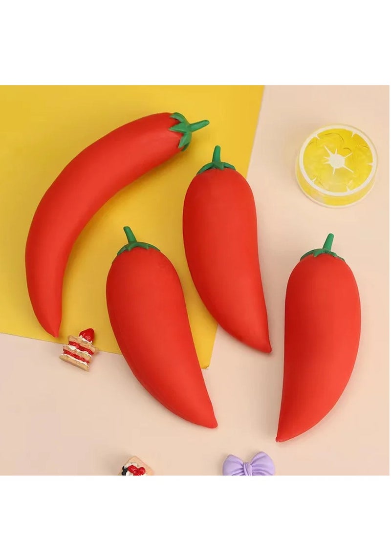 شو وو لعبة سكوشي إسفنجية لتخفيف التوتر مصممة على شكل الفلفل الحار - Image 4